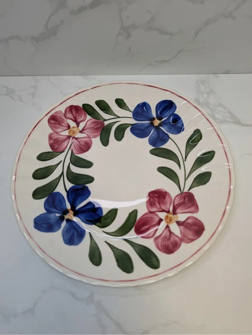 Blue Ridge Laurel Wreath Luncheon Salad Plates Set of 4 8.5
